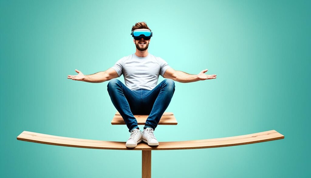 equilibrio entre realidad virtual y vida real