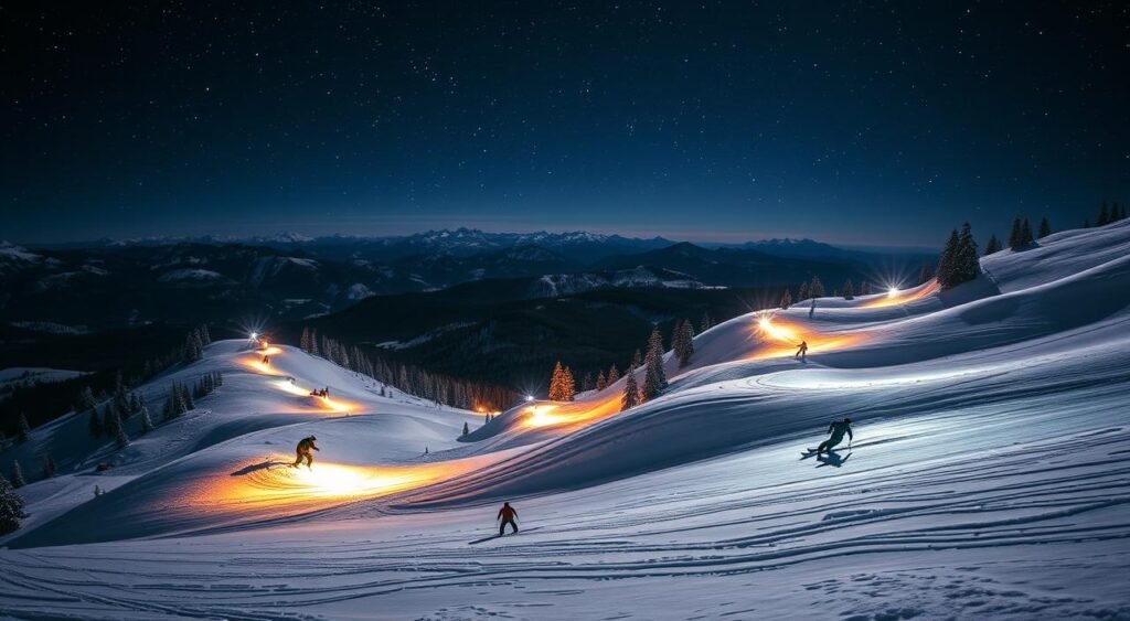 night skiing